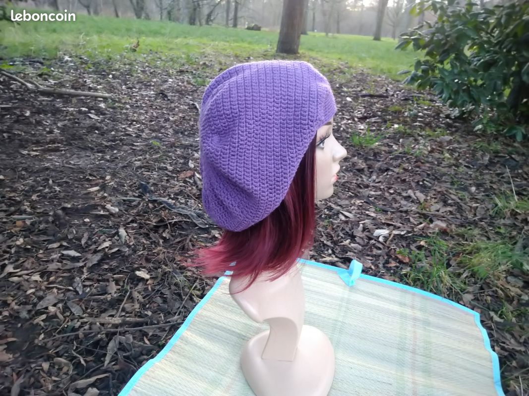 Bonnet slouchy au crochet, fait main (image 6)