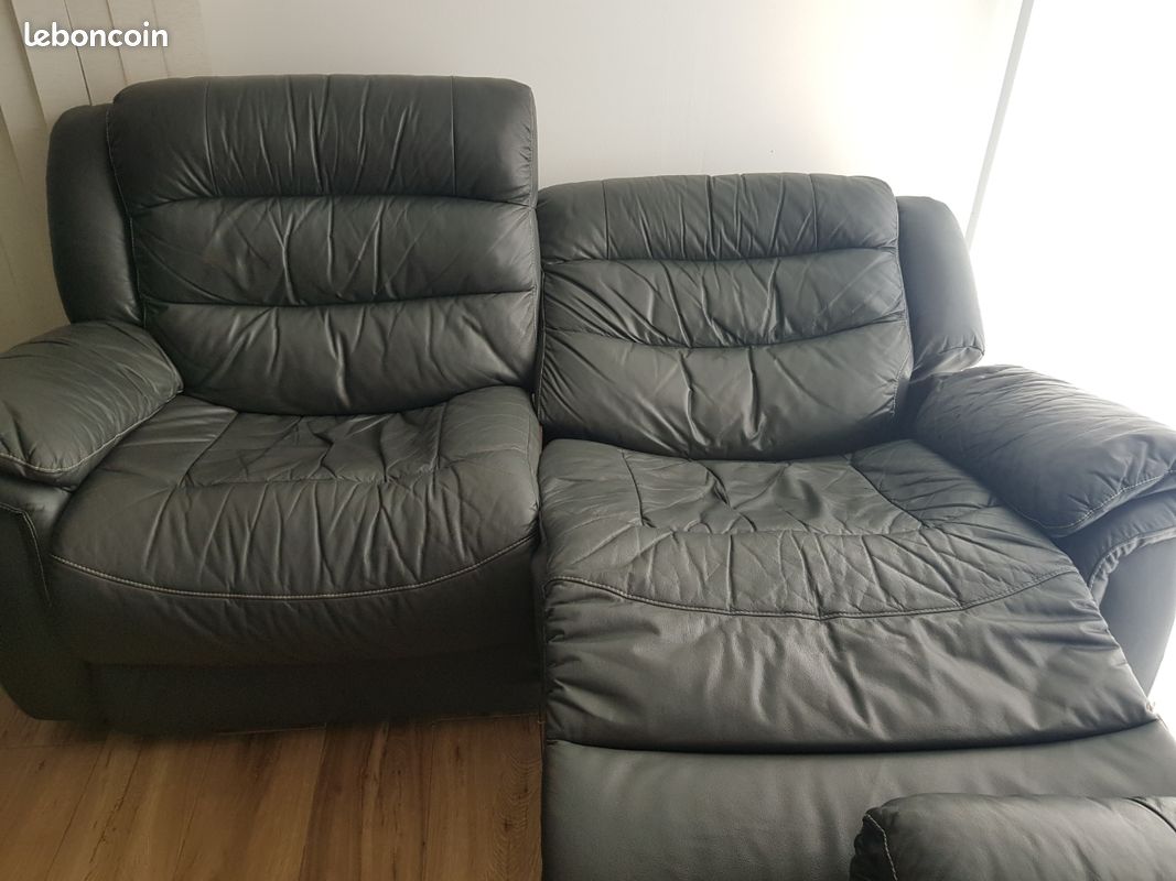 Canaper de salon en cuir (image 1)
