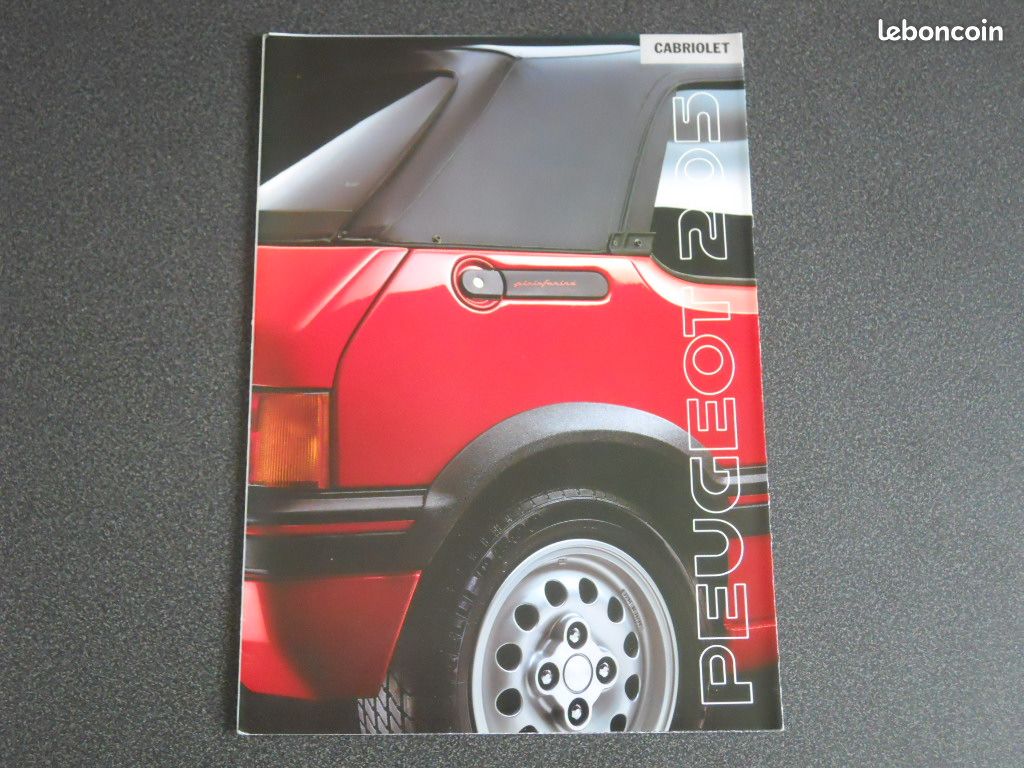 PEUGEOT 205 cabriolet CT et CTI catalogue édition 1990 (image 1)