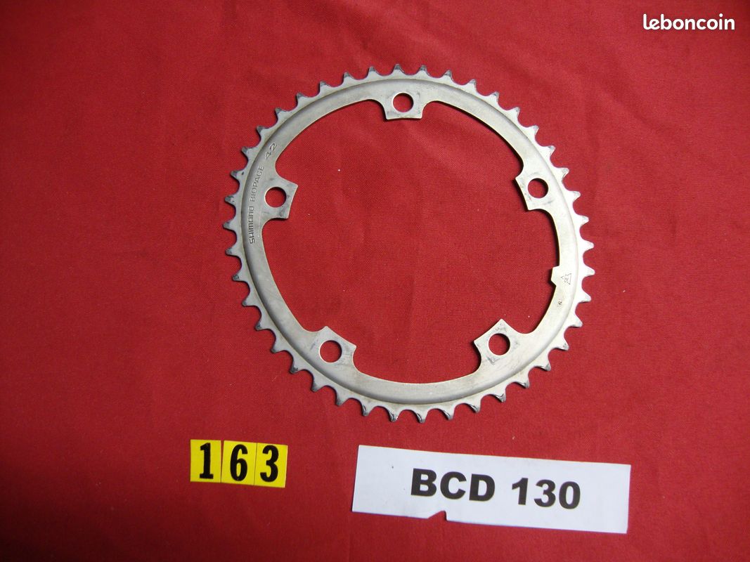 Plateau Shimano Biopace Vintage 52 Dents 130 BCD, Vélo Route Ou Touring, Années 80