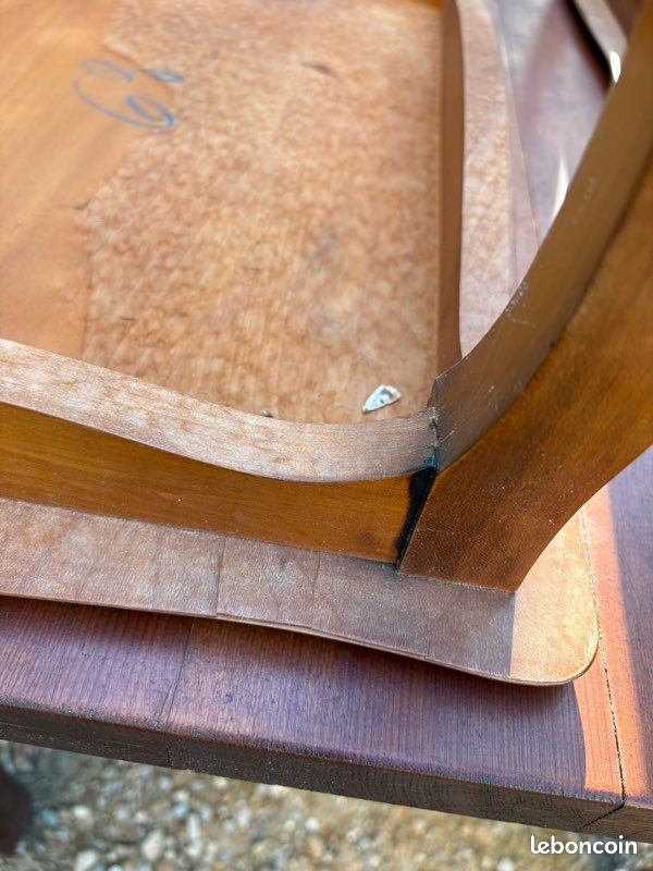 Tables gigognes en bois massif pieds galbés — Style Louis XV / Classique (Lot de 2) (image 7)
