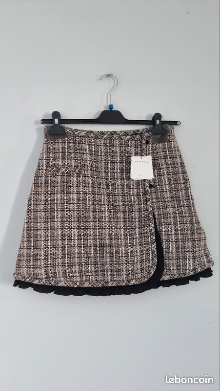 Jupe sandro en tweed coton Vêtements