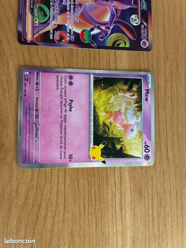 Mewtwo futuriste + mew holo + mewtwo ex ( des 30 ans) (image 2)