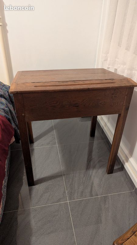 Bureau d'écolier en bois (image 5)