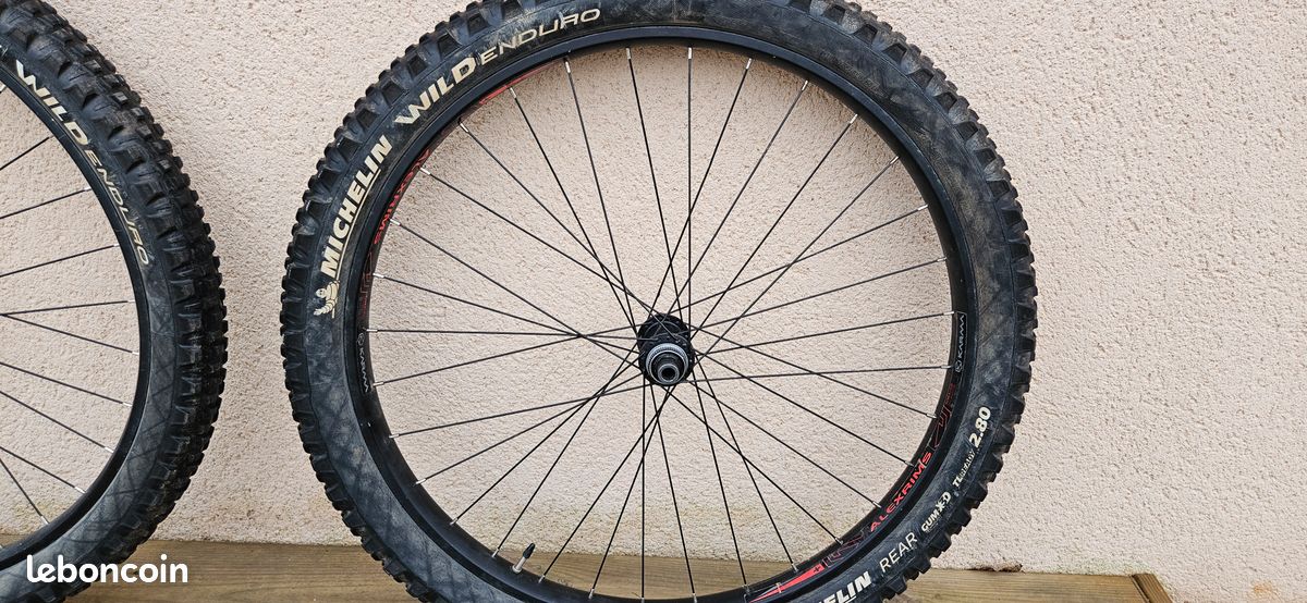 Paire De Roues VTT 27,5 Pouces AlexRims MTB - Aluminium Noir