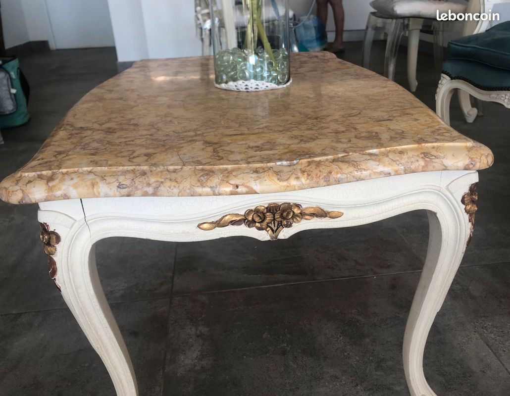 Table basse style Louis XV / shabby (image 3)