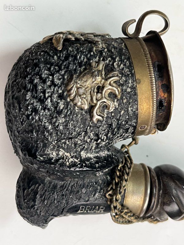 Ancienne pipe suisse BRIAR avec couvercle (image 4)