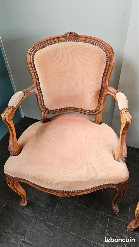 2 fauteuils cabriolet style Louis XV (image 8)