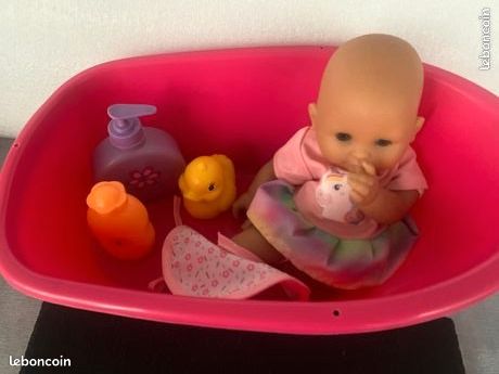 1808241 Poupée lot de deux petits poupons corolle tidoo bain et normal