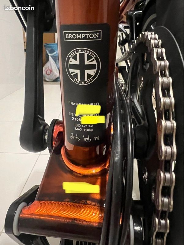 Brompton M6LX Black Edition Flame Lacquer Titanium (image 5)