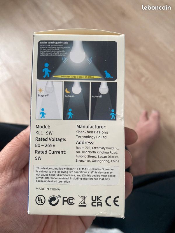 Ampoule avec détecteur de mouvement LED (image 2)