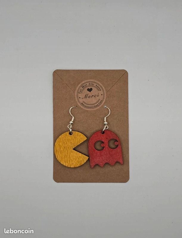 Boucles d'oreilles Pac Man (image 3)