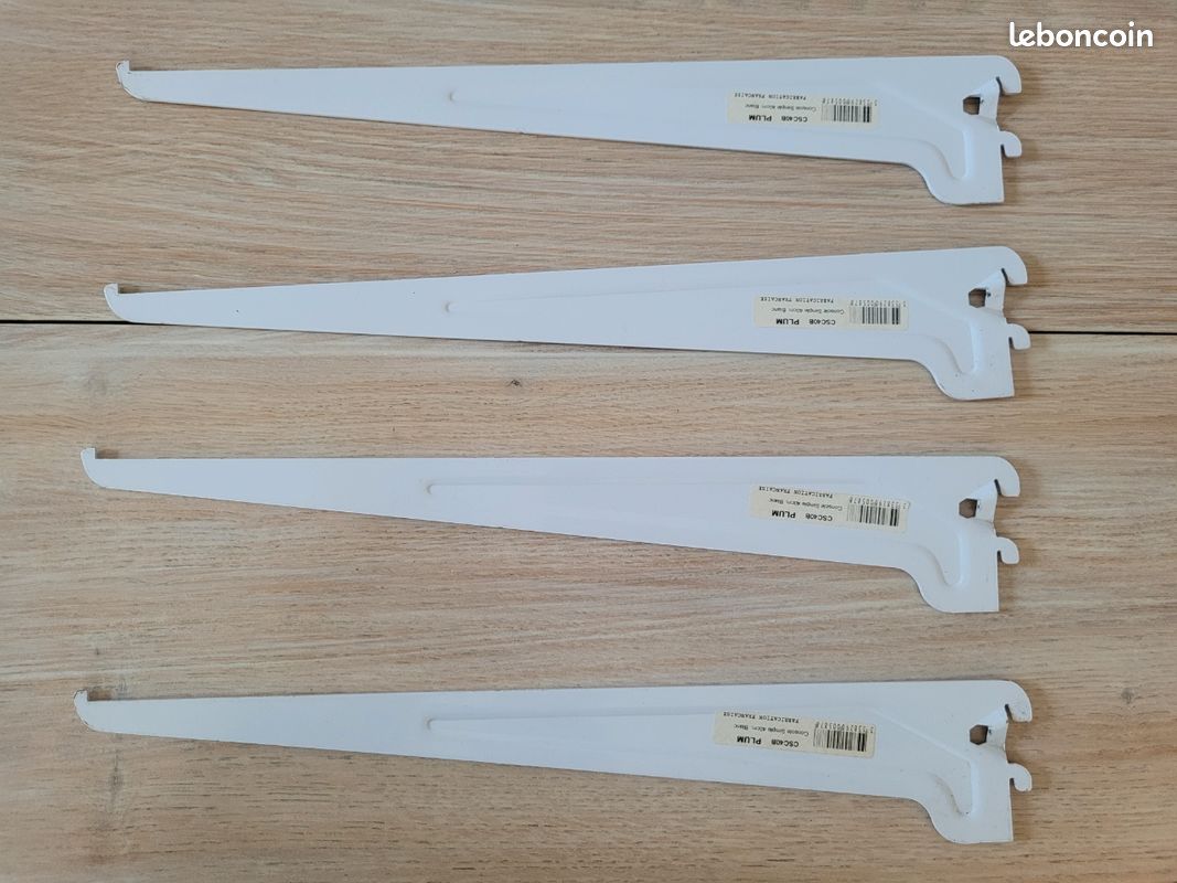 Lot de 4 Consoles Simples blanches 40 cm du Système Plum (image 1)