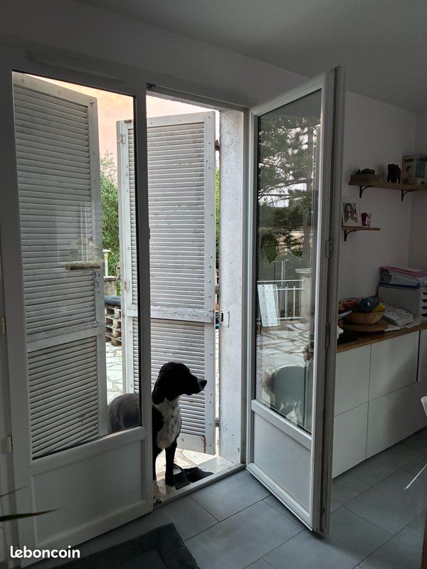 Porte-fenêtre PVC blanche 140 x 220 cm - Très bon état (image 5)