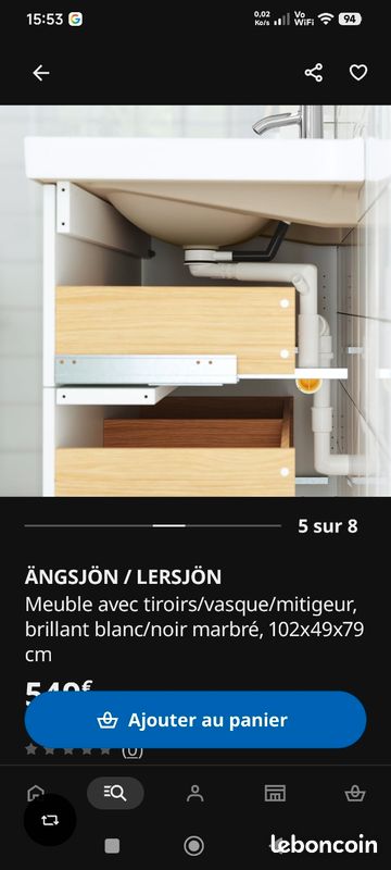 Meuble vasque avec robinet (image 4)
