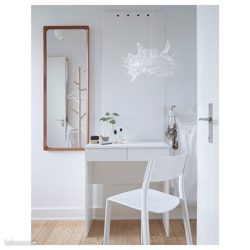 Coiffeuse ou petit bureau blanc BRIMNES Coiffeuse IKEA avec miroir – très bon état (image 7)