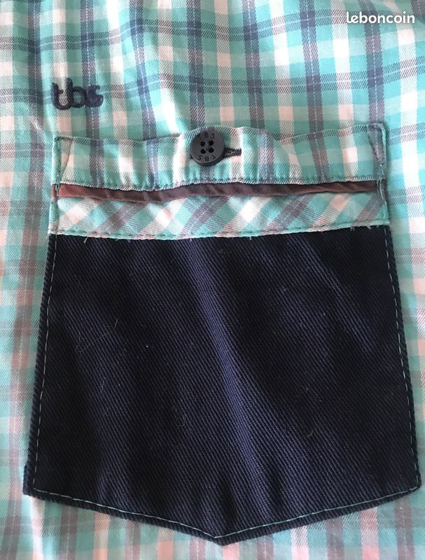 Chemise à carreaux bleus Tbs XXL (image 3)