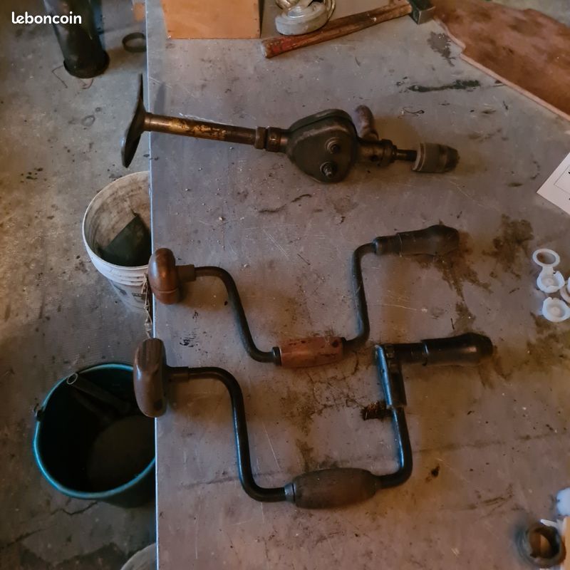 Perceuse a main ancienne lot de 3 (image 1)