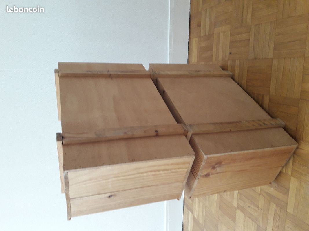 1 lot de 2 caisses en bois (image 9)