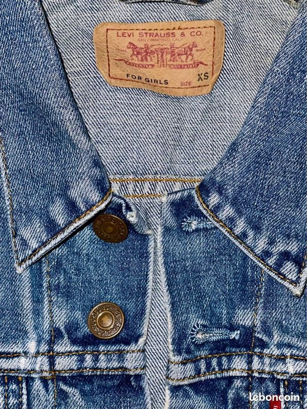 Veste en jean Levi's Trucker – Noir – Taille XS – État Impeccable (image 2)