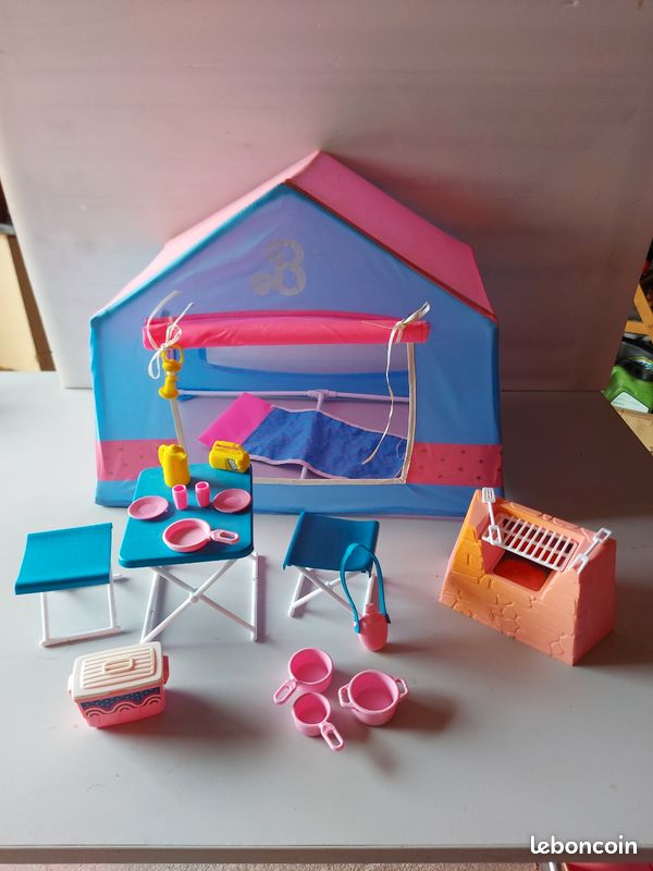 Tente de camping et accessoires vintage Barbie Jeux Jouets