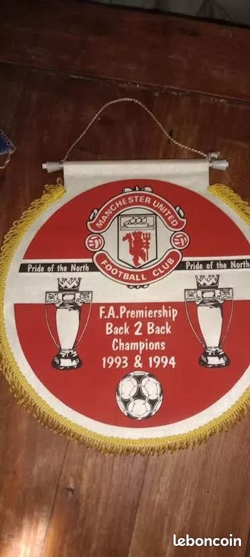 Fußball Wimpel, Fanion, Pennant Manchester United, Rarität