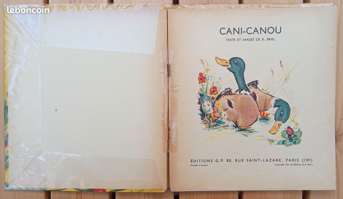 Cani-Canou - Éditions G.P. 1951 - Texte et images R. Briel - Livre jeunesse ancien / vintage / de collection (image 3)