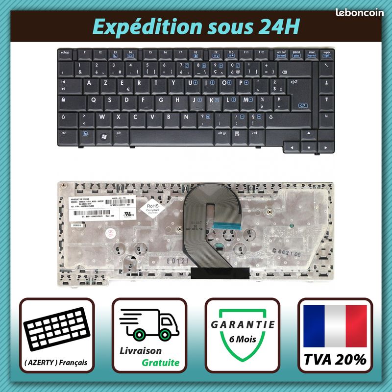 Clavier AZERTY Français Noir Pour HP Pavilion 9Z.N9HSQ.00F - Avec Cadre, Neuf
