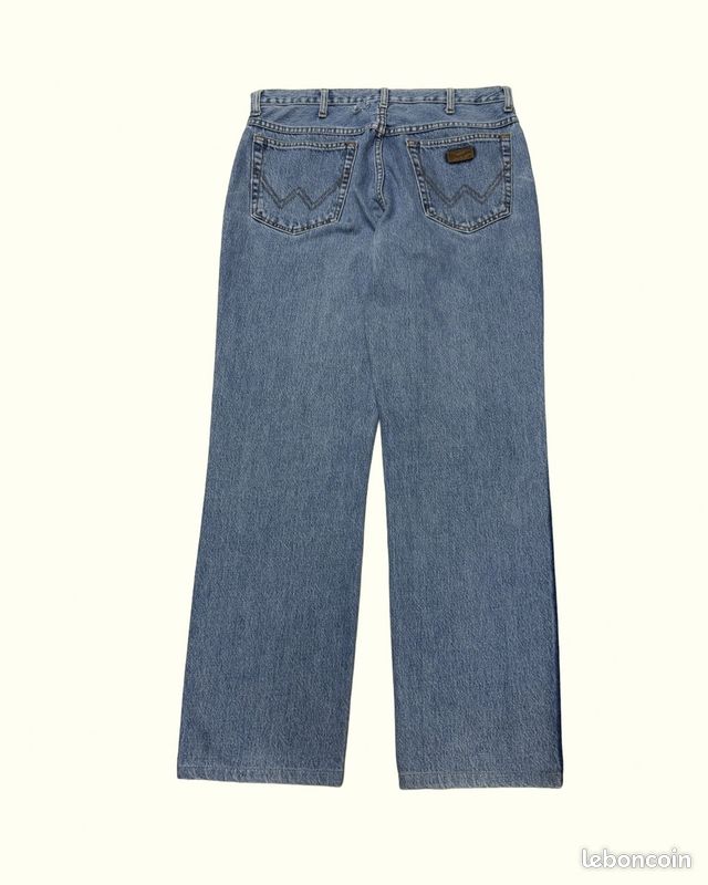 Jeans Homme Wrangler W34 L34 Bleu Coton Bon état Regular Normal Uni Taille (image 1)