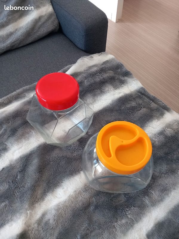 Pots de rangement en verre ( 1e pièce ) (image 1)