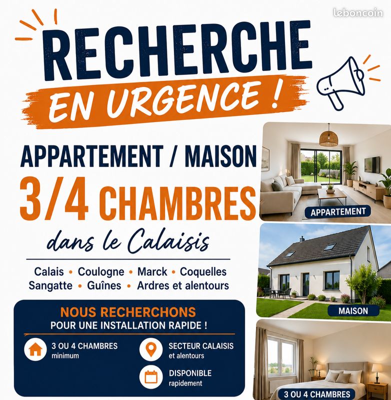 Appartement 4 pièces 80 m² · à Calais · 80 m² · 900 €/mois