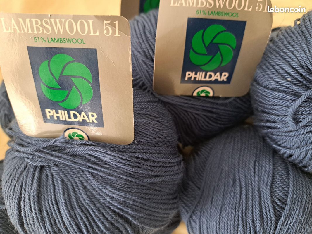 Lot de 9 pelotes Phildar Lambswool (51 % Laine d'agneau) (image 1)