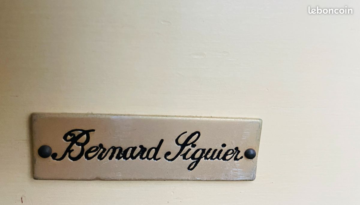 Bureau vintage 1 tiroir - estampillé Bernard Siguier (image 2)