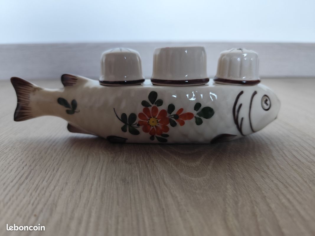 Service à condiments Faïence de France vintage (image 3)