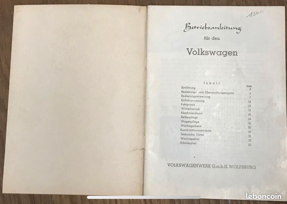 Manuel d'utilisation VW Split 1950 (image 2)