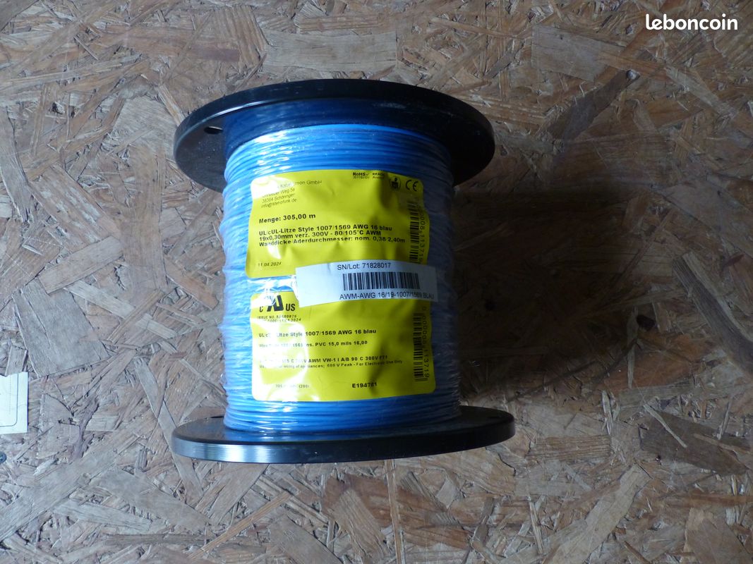 305m Fils de raccordement toronnés étamés, isolation PVC 1007/1569 (image 1)