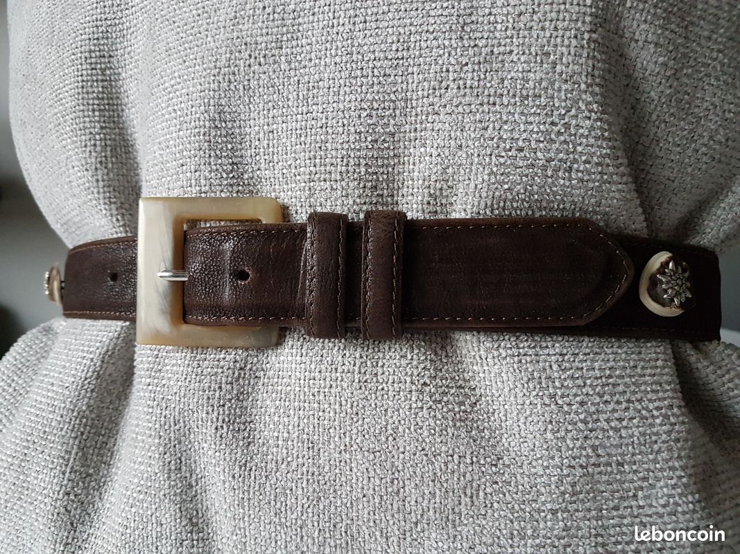 Ceinture ABACO en cuir marron (image 1)