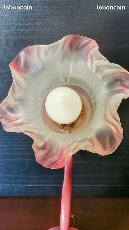 Applique vintage avec verre tulipe et col de cygne (image 3)