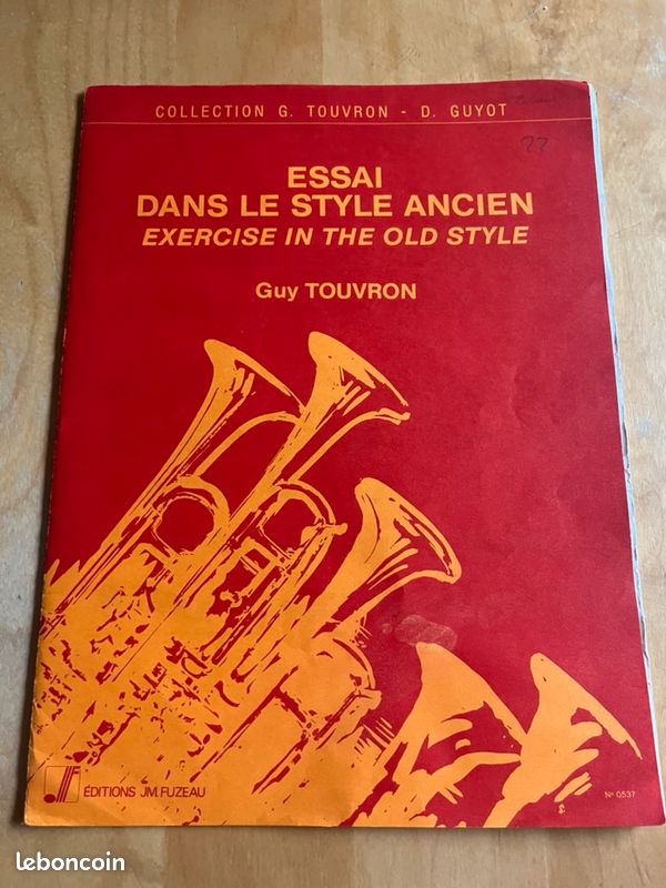 Essai dans le style ancien pour trompette - Guy Touvronr (image 1)