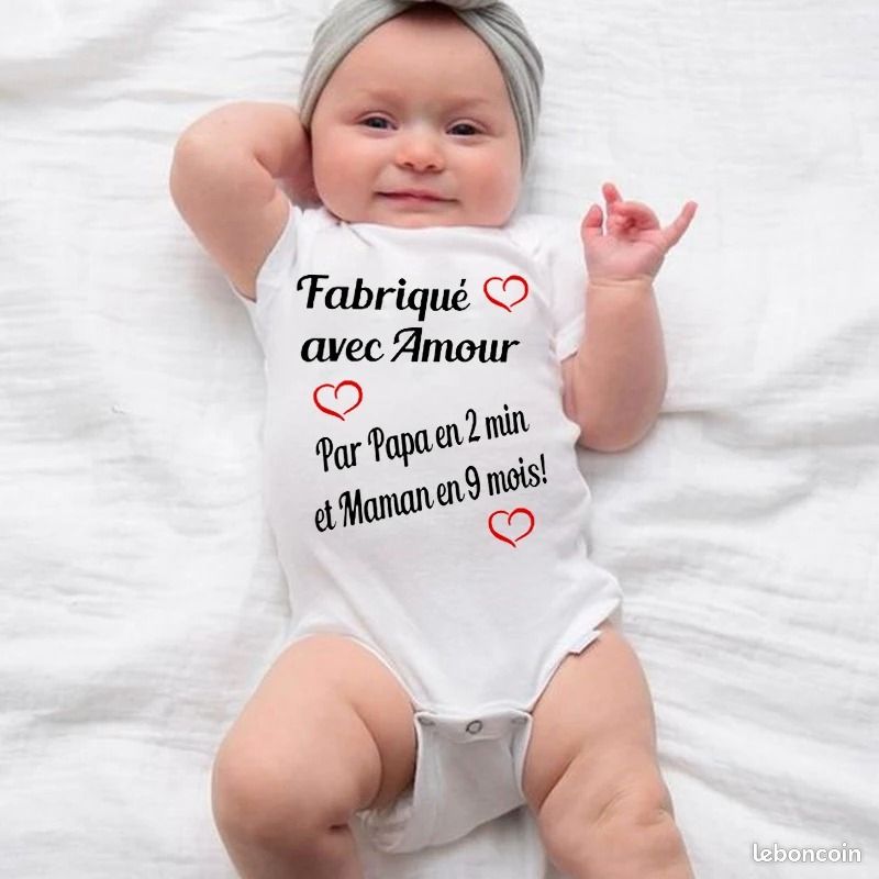 Body bébé Fabriqué avec Amour