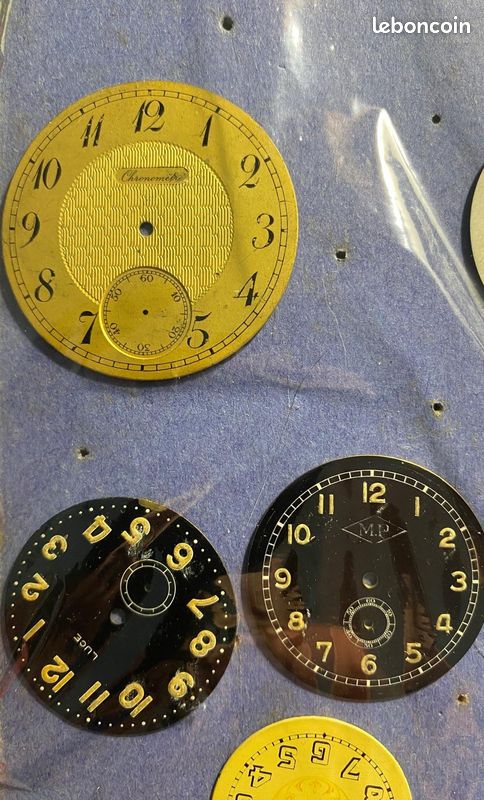Lot de 8 Rares Cadrans Montres Gousset Haute Facture Art Déco & Vintage - Bengali, MP, Sector (image 3)