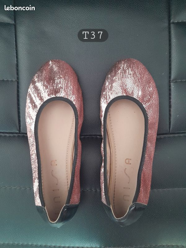 Ballerines En Cuir Véritable UNISA Rose Pointure 37 - Neuf Sans Emballage