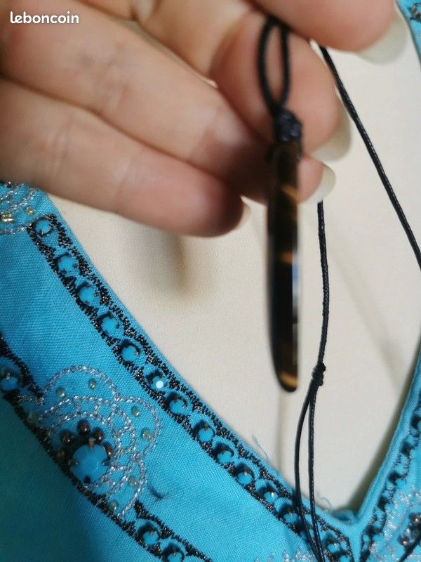 Collier en Oeil de Tigre - lithotherapie - pierres naturelles (image 5)