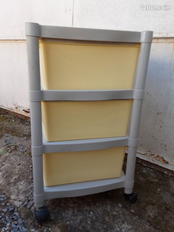 Desserte avec 3 tiroirs, en plastique (image 5)