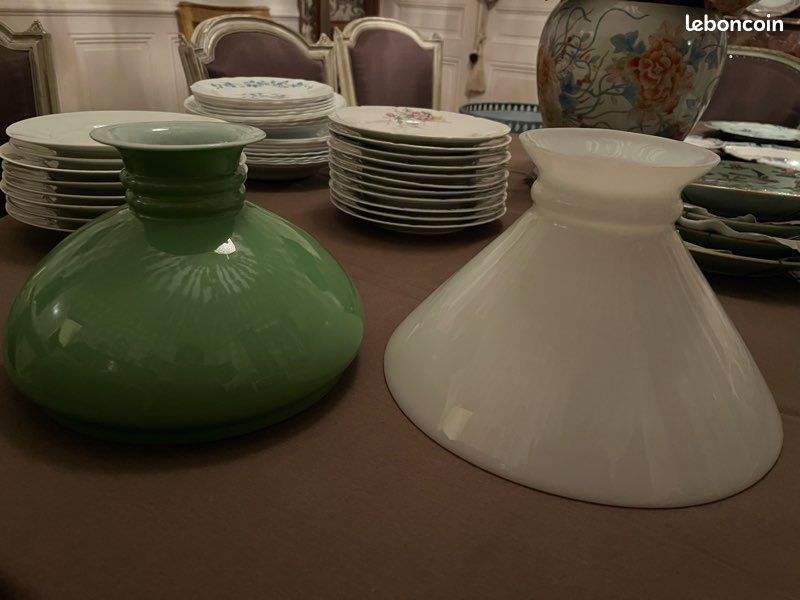Lot opalines lampes (image 1)