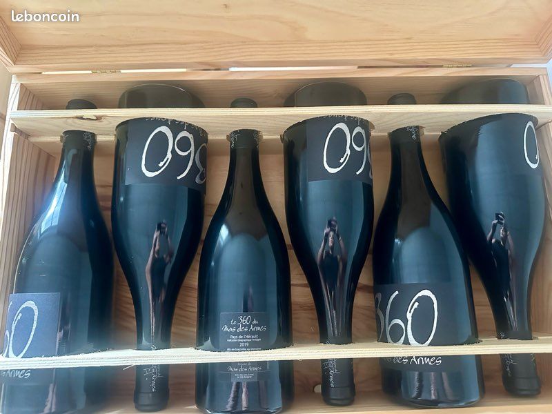Caisse en bois 6 bouteilles 360 rouge millésime 2019 (image 1)