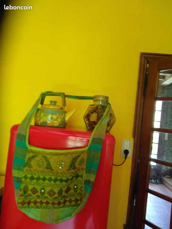Sac à Main Du Soir Indien Fait Main - Pochette Broderie Perles - Soie Multicolore