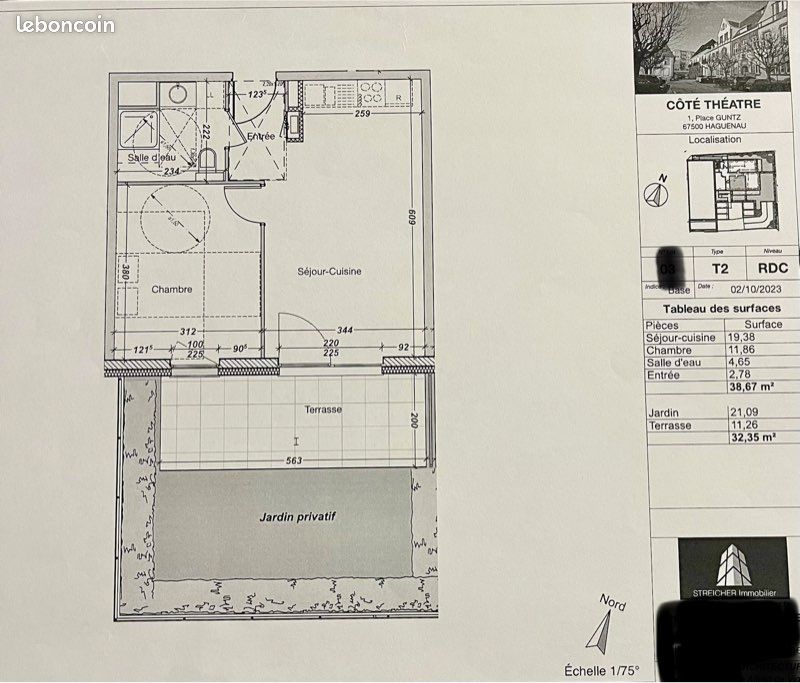 Appartement 2 pièces 39 m² · à Haguenau · 39 m² · 195 000 €