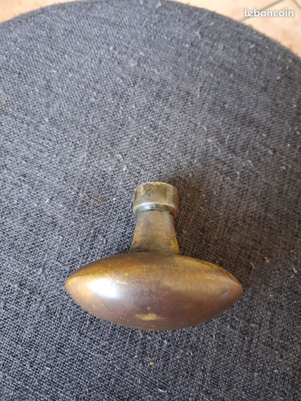 1 poignée de porte forme olive en bronze - années 20/30 (image 7)