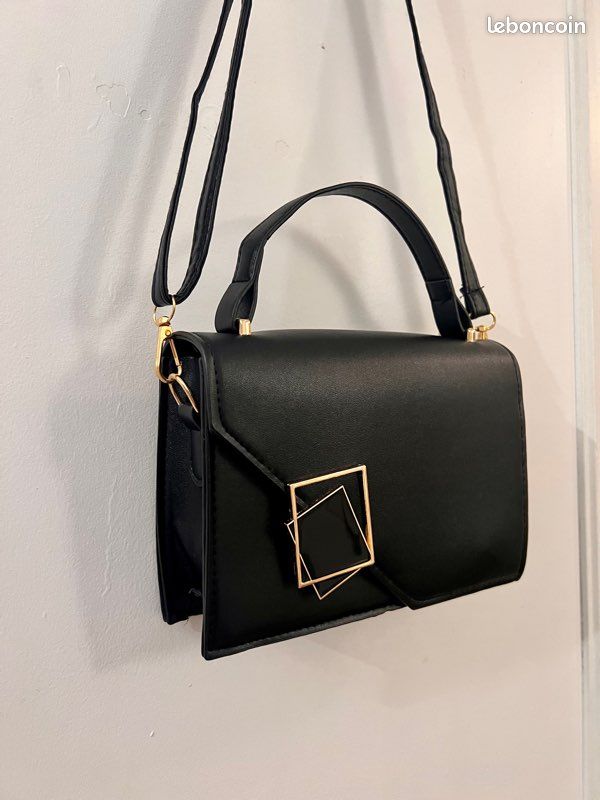 Sac à main bandoulière en cuir noir pour femme 3 styles en 1 (image 18)